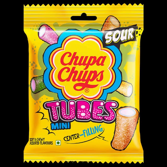 Chupa Chups Sour Mini Tubes Soft And Chewy Toffee