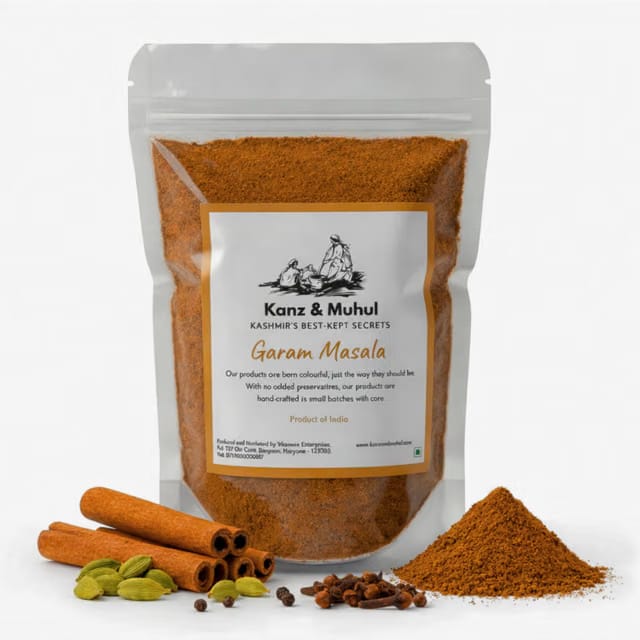 Kanz & Muhul Kashmiri Garam Masala – Traditional Spice Blend, Hand-Ground, Rich Aroma & Bold Flavour