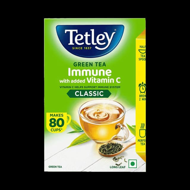 Tetley Loose Leaf Green Tea, Classic, Immune With Added Vitamin C