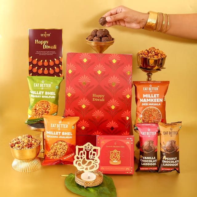 Eat Better Co Hanging Box Gift Hamper - 7-Item Diwali Gift