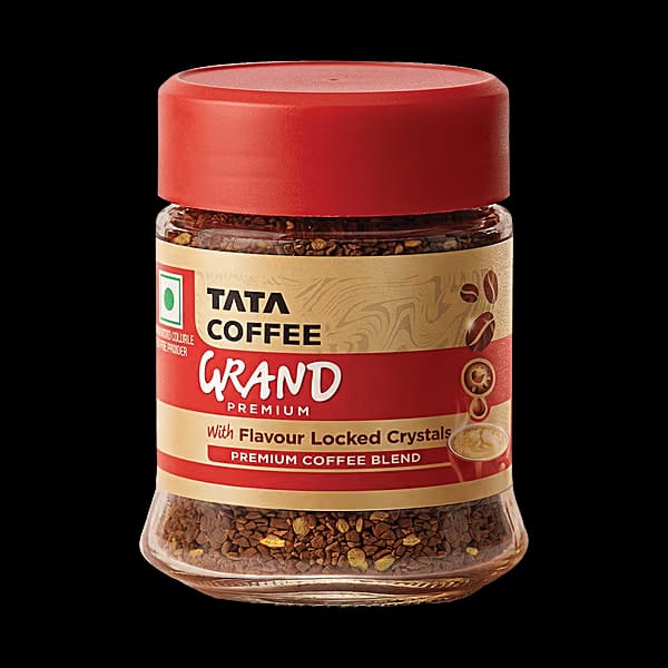 Tata Coffee Grand Premium Instant Coffee Blend Powder With Flavour Locked Crystals