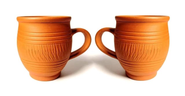 Mitti Clay Tea Cups Set 100% Natural Earthen Kulhad Chai ke Cups Handmade
