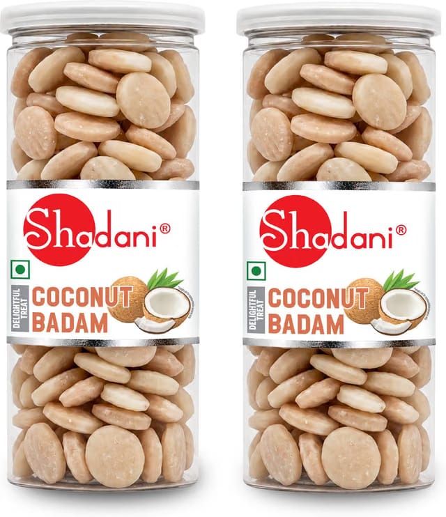 Shadani Coconut Badam Sweet Coconut Candy Jar Coconut Candy