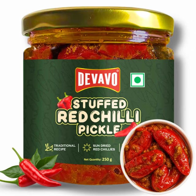 Devavo Stuffed Red Chilli Pickle