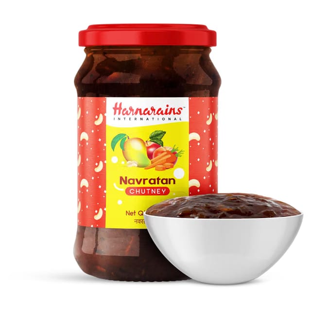 Harnarains International Navratan Chutney-Premium Fruit Blend With Mango,Apple,Carrot&Dry Fruits