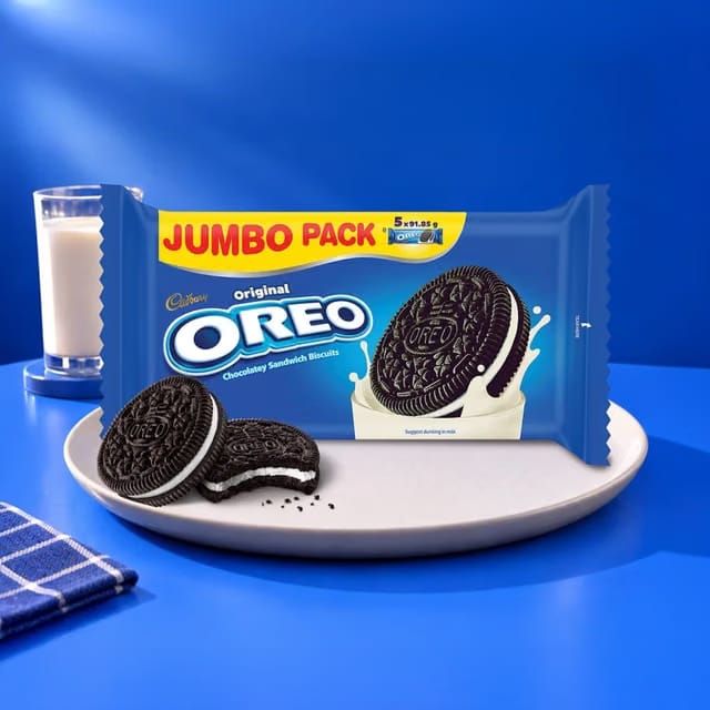 Oreo Vanilla Sandwich Cream Biscuits Jumbo Pack
