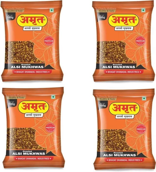 Amrut Roasted Alsi Mukhwas Digestive Crunchy and Tasty Mouth Freshener