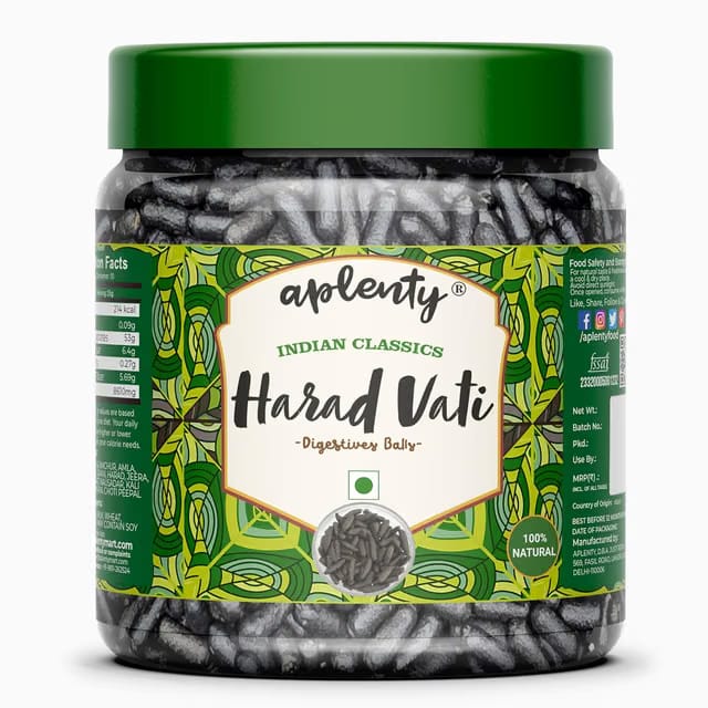 Aplenty Harad Vati Churan 400g Ayurvedic Digestive Blend Black Myrobalan Amla Ginger Long Pepper Cumin Ajwain Chilli