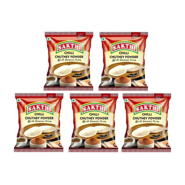 Sakthi Chilli Chutney Powder 100g - Pack of 5 Chutney Powder
