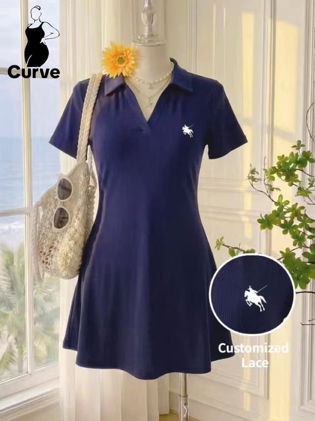 Women's Plus Size Embroidered A-Line Dress