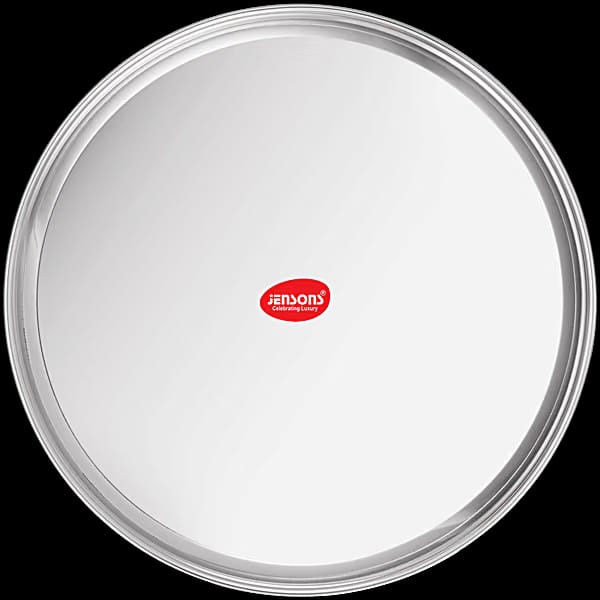 Stainless Steel Round Dining Thali Plate - 27 cm, 1 pc