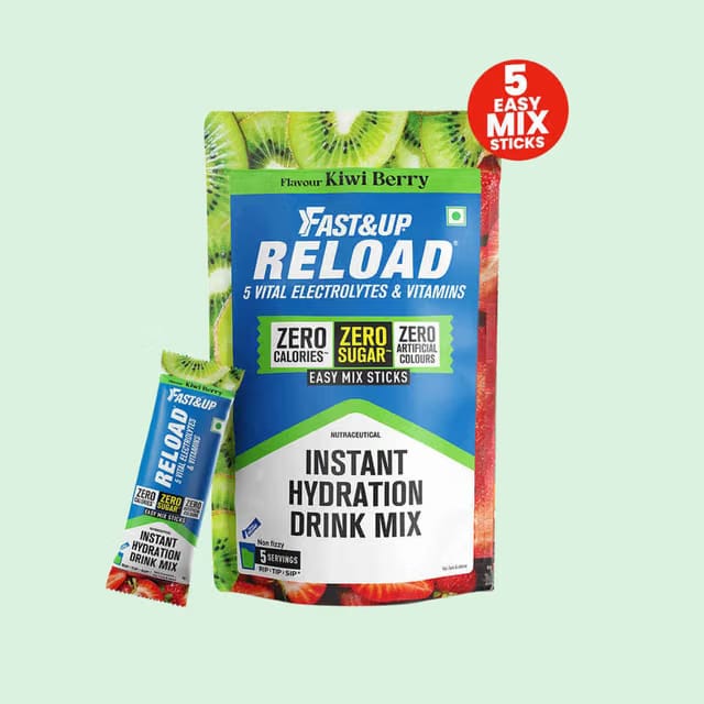 Fast&Up Reload Zero Sugar Instant Hydration Sticks With 5 Essential Electrolytes