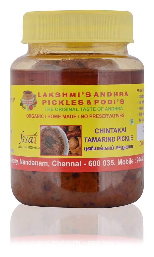 Lakshmi s Gongura Andhra Pickles and Podis Tamarind Pickle (Chintakai, 250 g)