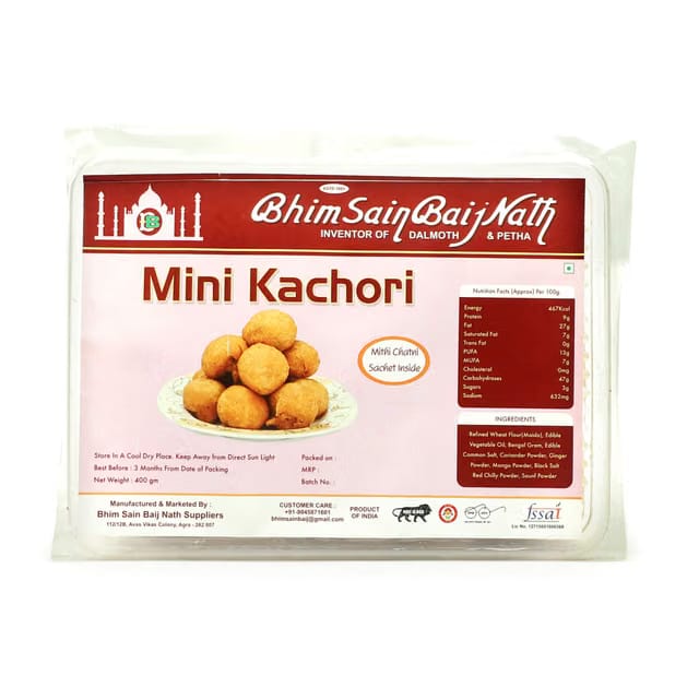 Bhim Sain Baij Nath Agra (Inventor of Dalmoth and Petha) - Mini Kachori / Dry Kachori