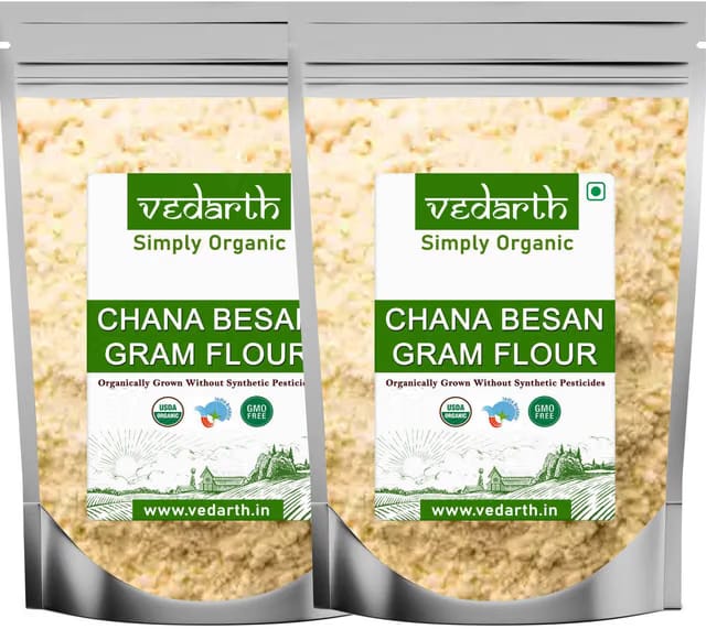 Vedarth Combo of 2 Organic Besan / Gram Flour