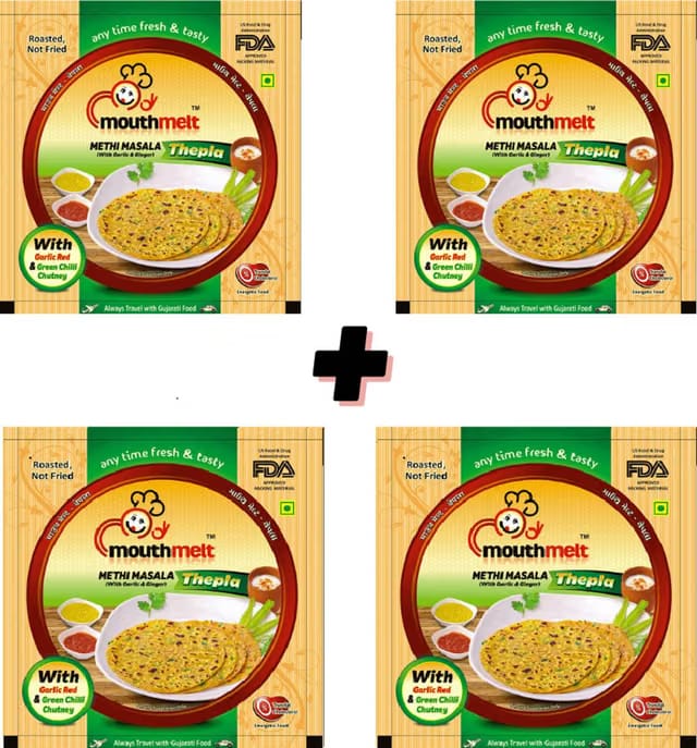 MouthMelt by VITALMORAL Methi Masala Soft Thepla (Ready to Eat,Rosted, Not Fried)