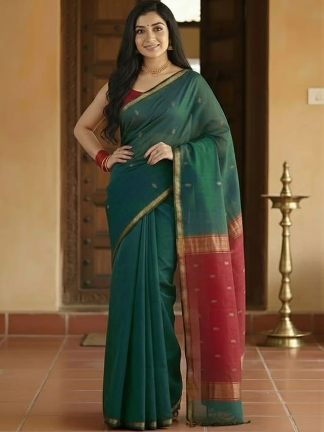 Anjaneya Sarees Woven Design Kanjeevaram Saree