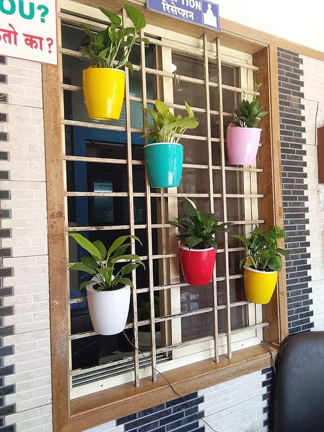Self Watering Hanging Planter Flower Pot (Multi, Set of 5)