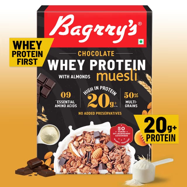Bagrry's Whey Protein Chocolate Muesli with Almonds