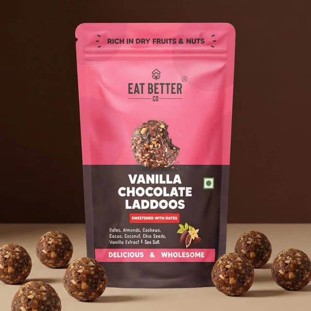 Eat Better Co - Vanilla & Chocolate Ladoos - High Protein, 100% Natural