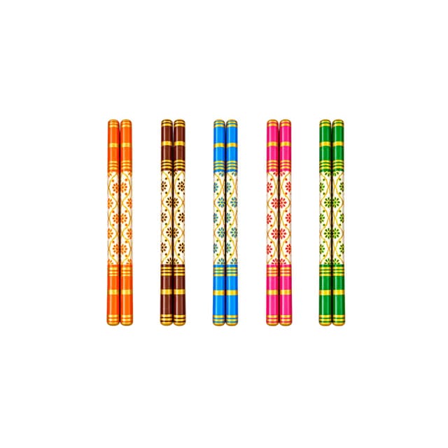 PVC Sankheda Print Dandiya Sticks 15 Inch for Navratri