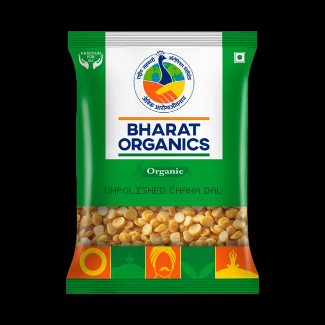 Bharat Organics Unpolished Chana Dal