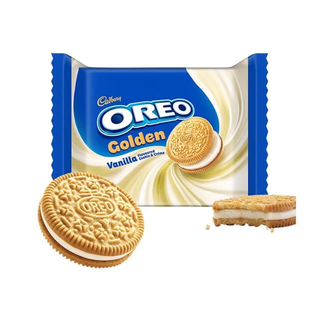Oreo Golden Vanilla Sandwich Cream Biscuits (Family Pack)