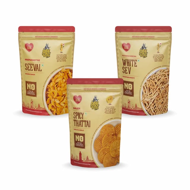 Indian Snack House Spicy Namkeen Set of South