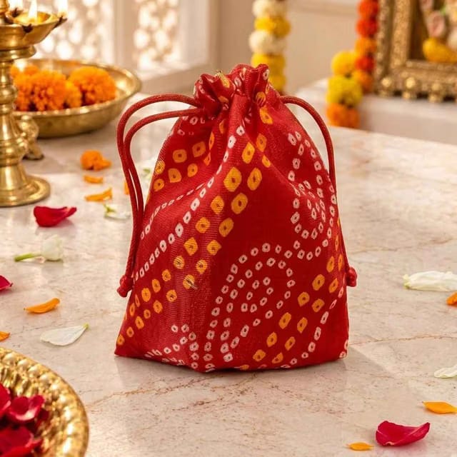Red Bandhej Potli