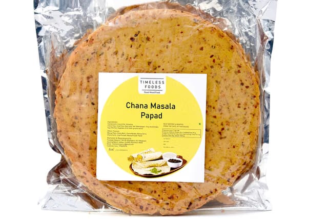 Timeless Food : Chana Masala Papad