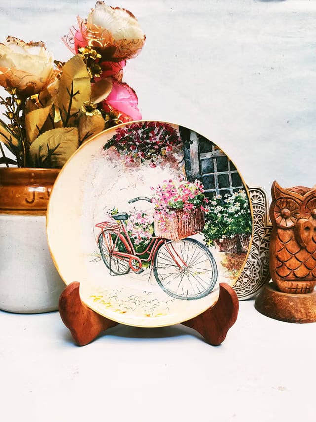 Wall Plates, Handcrafted Decorative Glass Plate for Wall Hanging Home Decor, Living Room, Bedroom, Kitchen, Office