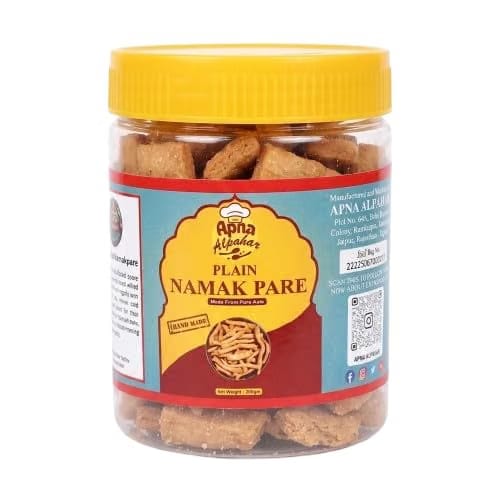 Apna Alpahar Aata Namak Pare, 200g - Made in Desi Ghee