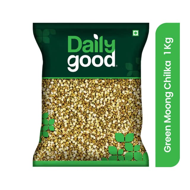 Daily Good Unpolished Green Moong Chilka Dal-Split