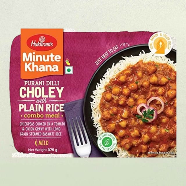 Haldiram's Ready To Eat Delhi Choley With Plain Rice