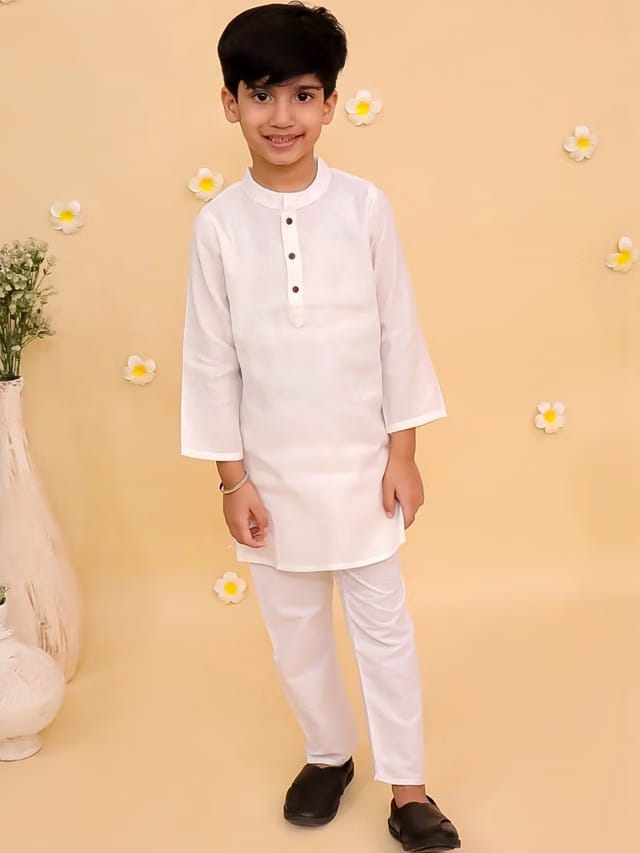 Boys Regular Pure Cotton Kurta with Pyjamas