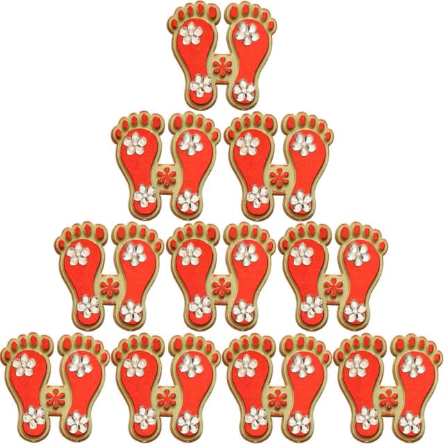 Acrylic Diamond Stone Work Laxmi Charan Paduka, laxmi charan Sticker,laxmi charan Sticker, laxmi charan paduka