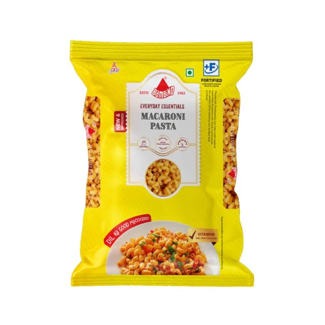 Bambino Macaroni Elbow Pasta - Pure Durum Wheat, No Maida, Protin Rich