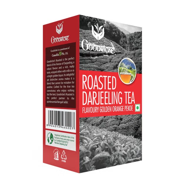 Goodricke Roasted Darjeeling Black Tea 250g Carton Box - Loose Long Leaf with Balanced Smoky Note and Rich Malty Taste