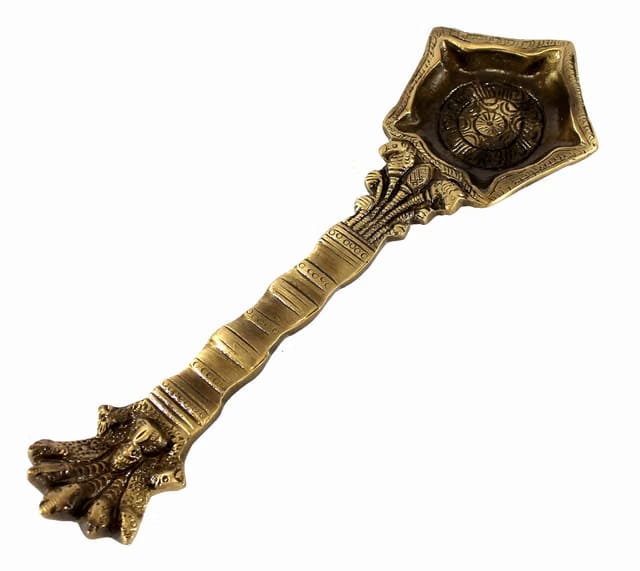 Brass Diya Panchmukhi Nag Head Puja Deepak 5 Wick Deepam, Home Decor Pooja Items for Pooja Room