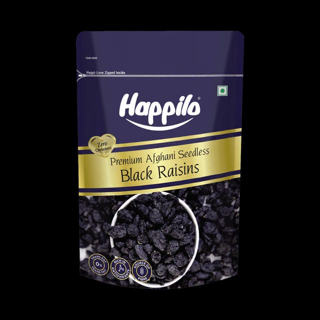 Happilo Premium Afghani Seedless Black Raisins
