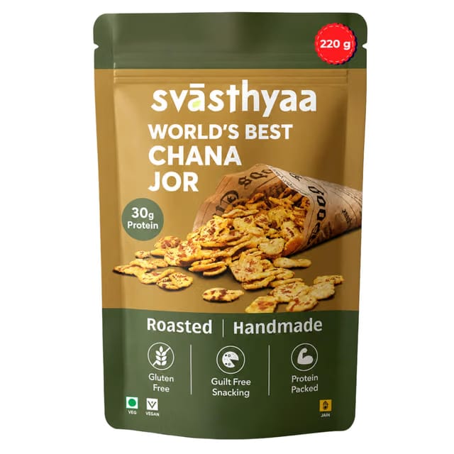 Svasthyaa Roasted Chana Jor Garam Healthy Indian Snack for Kids & Adults