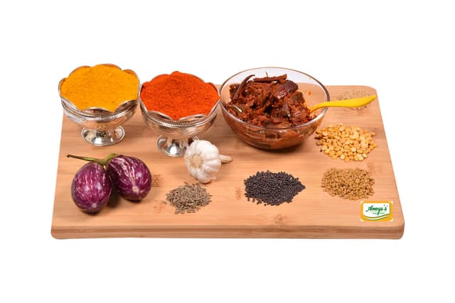 Amoga's Pickles Factory Andhra Authentic Special Brinjal / Vankaya Pickle / Eggplant /Baingan Achar (400)