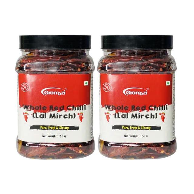 Gromozi™ Whole Red Chilli (Lal Mirch)