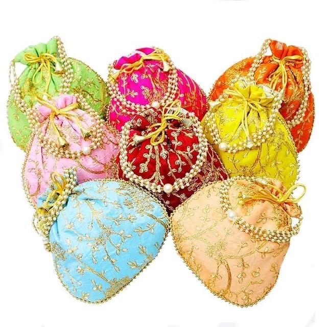 Return Gift Potli bag for women bulk wholesale embroidery wedding bridal batua purse for guest gifting
