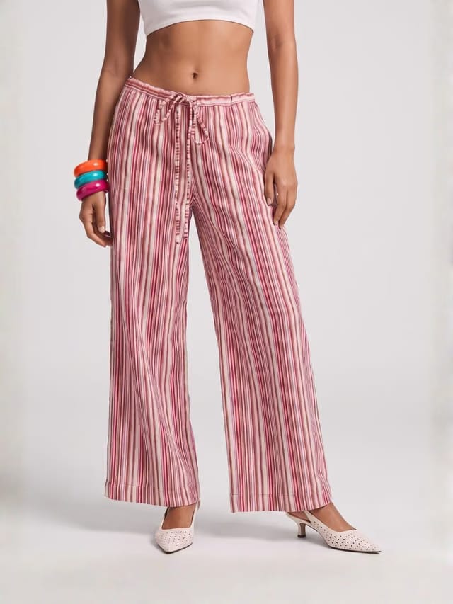 Pink Striped Pants