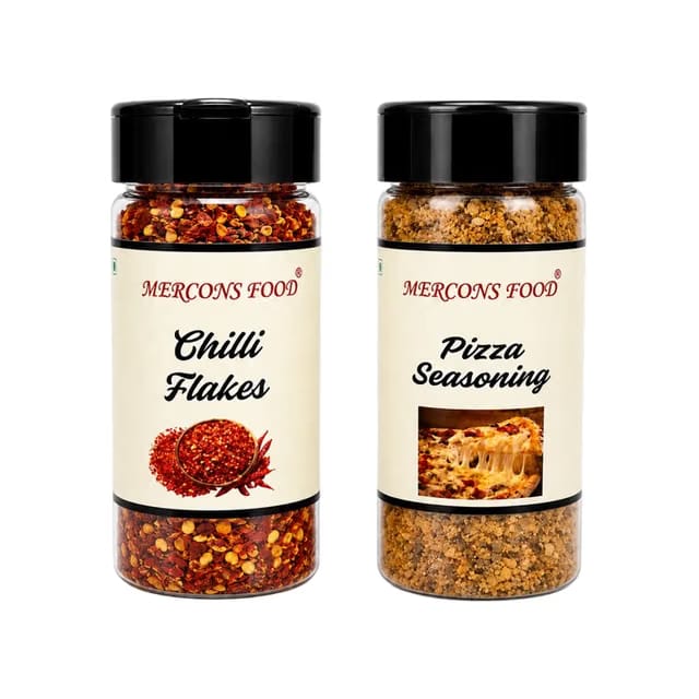 Mercons Food Chilli Flakes & Pizza Seasoning Combo