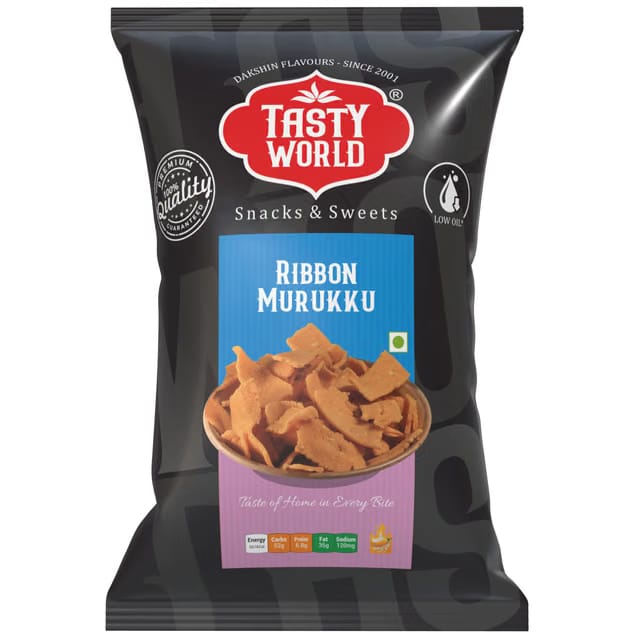 Tasty World Ribbon Murukku - Ribbon Pakoda (4x100g)