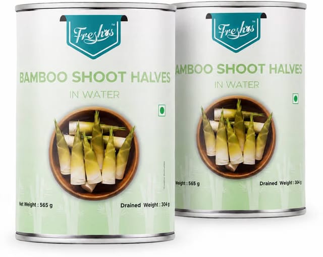 Freshos Bamboo Shoot halves in water Vegetables
