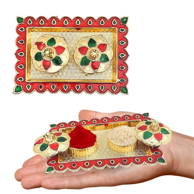 Pooja Tikka Thali with Roli & Chawal