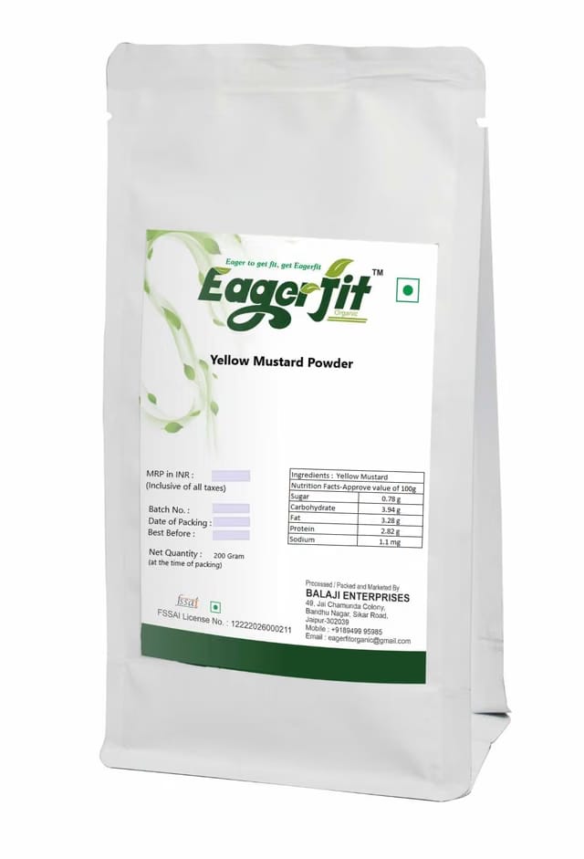 Eagerfit Yellow Mustard Powder (Pili Sarso ka Powder)